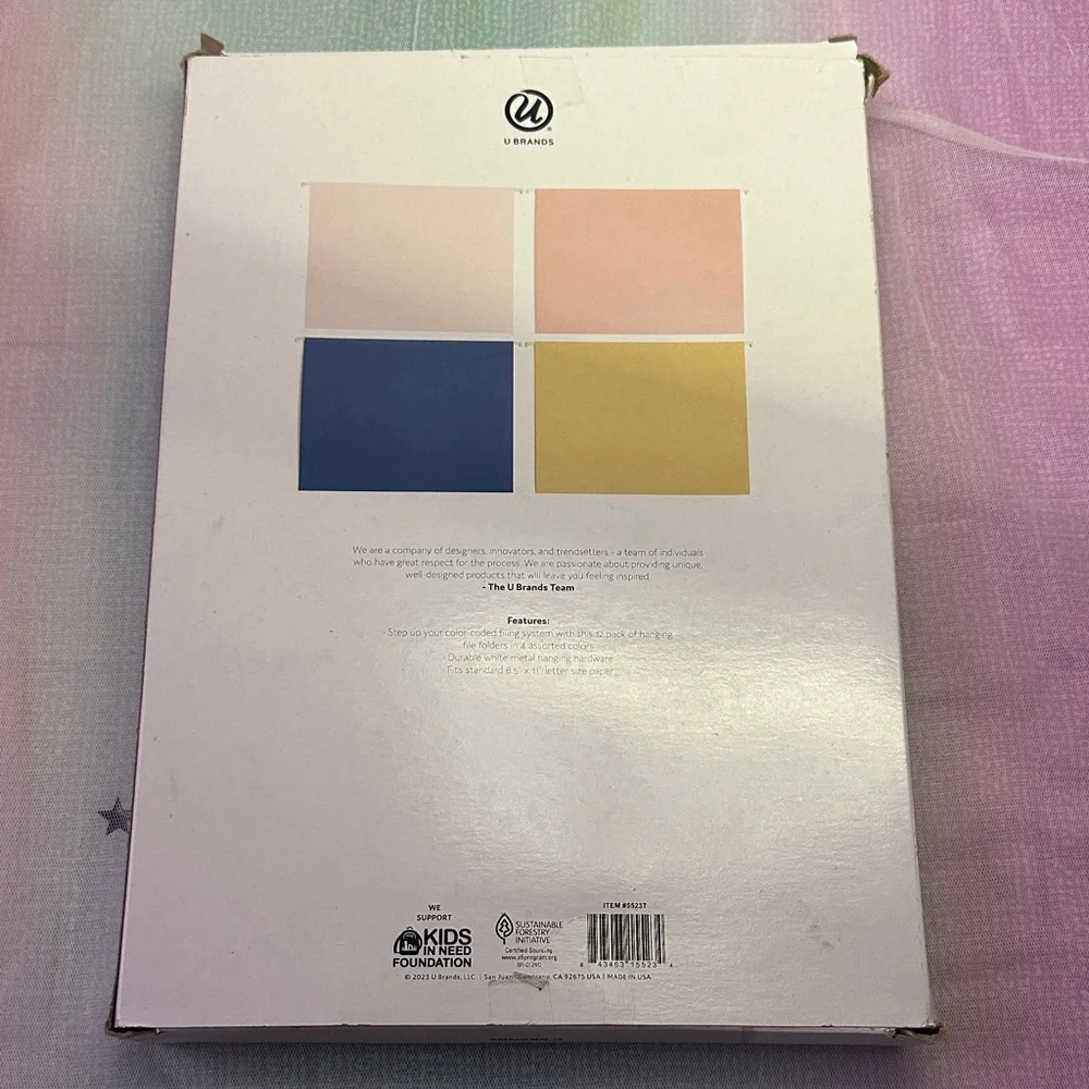 U Brands Assorted Color Hanging File Folders - Pastel Set